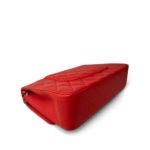 Red Lambskin Quilted Classic Flap Medium Silver Hardware - Image 8
