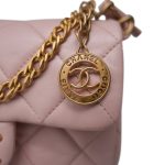 Light Pink Quilted Coco Paris Single Flap Aged Gold Hardware - Image 11