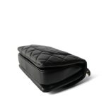 Black Lambskin Quilted Small Trendy CC - Image 8