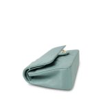 22C Dark Green Caviar Quilted Classic Flap Medium Light Gold Hardware - Image 7