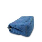 22P Denim Quilted Single Flap Small Aged Gold Hardware - Image 7
