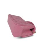 Light Pink Lambskin Quilted Mini Top Handle Light Gold Hardware - Image 6