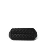 Black Calfskin Quilted Paris-Rome Colosseum Lock Frame Bag Aged Gold Hardware - Image 3
