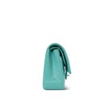 24C Tiffany Blue / Turquoise Caviar Quilted Classic Flap Medium Light Gold Hardware - Image 9