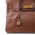 Birkin 30 Brown Ardennes Marron Plated [B] Stamp - Image 3