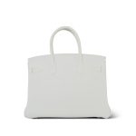 Birkin 30 White Clemence Palladium Plated M Square Stamp - Image 14