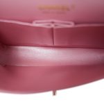 19S Iridescent Pink Caviar Quilted Medium Classic Flap Light Gold Hardware - Image 13