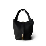 Picotin 18 Lock Bag Noir Taurillon Clemence Gold Plated Z Stamp
