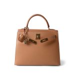 Kelly 28 Sellier Naturel Courchevel Gold Plated [A] Stamp - Image 9