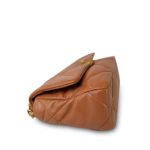 22A Caramel Lambskin Quilted 19 Flap Small Mixed Hardware - Image 9