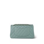 22C Dark Green Caviar Quilted Classic Flap Medium Light Gold Hardware - Image 3