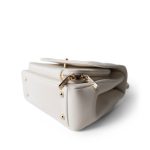 22B White Caviar Quilted Business Affinity Medium Flap Light Gold Hardware - Image 9