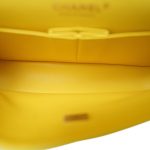 23P Yellow Caviar Quilted Classic Flap Medium Light Gold Hardware - Image 12