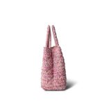 24P Pink Tweed Quilted Nano Kelly Shopper Aged Gold Hardware - Image 3