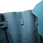 Birkin 30 Bleu Jean Veau Togo Palladium Plated I Square Stamp - Image 14