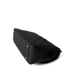Black Caviar Quilted Business Affinity Large Flap Light Gold Hardware - Image 8