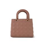Pink Ultramatte Cannage Calfskin Lady Dior Medium - Image 10