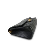 Black Crumpled Calfskin Quilted Reissue 2.55 227 Aged Gold Hardware - Image 7