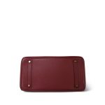 Birkin 35 Rouge H Buffle Skipper Gold Plated [F] Stamp - Image 12
