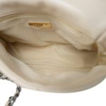 20A Light Beige Goatskin Quilted 19 Flap Small Mixed Hardware - Image 12