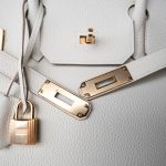 Birkin 30 Craie Veau Togo Rose Gold Plated Y Stamp - Image 14
