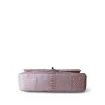 Iridescent Light Pink Python Medium Classic Double Flap LGHW - Image 9