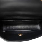 Black Lambskin Quilted Mini River of Pearls Flap Bag Aged Gold Hardware - Image 12