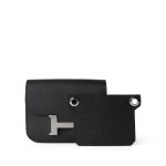 Black Epsom Constance Slim Wallet Palladium Hardware W Stamp - Image 14