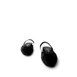 23K Chanel Black Denim Embossed Slingbacks Size 37 - Image 5
