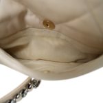 20A Light Beige Goatskin Quilted 19 Flap Small Mixed Hardware - Image 13