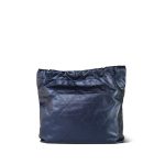 22A Metallic Navy Calfskin Quilted 22 Medium Hobo Bag - Image 5