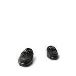 Black Oz Mule Sandals Palladium Plated Hardware Size 39 - Image 5