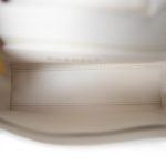 24P Shiny Aged Calfskin Quilted Nano Kelly Shopper White Aged Gold Hardware - Image 9