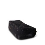 22P Small Black Denim Quilted Single Flap AGHW - Image 9