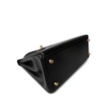 Kelly 28 Retourne Black Box Calfskin Gold Plated A Square Stamp - Image 9