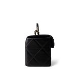 23k Black Shiny Mini Box Bag Vanity LGHW - Image 6