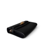 Kelly Wallet To Go Black Veau Epsom Gold Plated B Stamp - Image 9