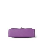 22S Purple Caviar Quilted Classic Flap Small Light Gold Hardware - Image 4