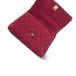 20A Fuchsia Caviar Quilted Small Coco Handle LGHW - Image 11