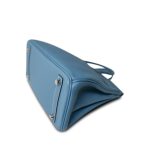 Birkin 25 Blue Jean Togo Palladium Plated [R] Stamp - Image 4