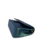 22P Iridescent Green Caviar Quilted Classic Flap Medium Light Gold Hardware - Image 8