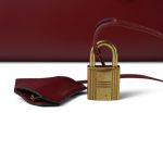 Kelly 28 Rouge H Box Calfskin Gold Plated Z Circle Stamp - Image 4