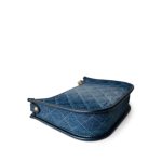 24S Denim Hobo Bag Aged Gold Hardware - Image 9