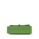 Green Caviar Quilted Classic Flap Small Light Gold Hardware - Image 13