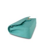 24C Tiffany Blue / Turquoise Caviar Quilted Classic Flap Medium Light Gold Hardware - Image 13