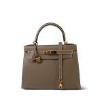 Kelly Sellier 28 Etoupe Epsom Gold Plated B Stamp