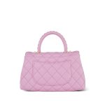 23P Lilac/ Pink Caviar Quilted Small Coco Chain Handle Aged Gold Hardware - Image 4