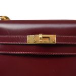 Mini Kelly 20 Rouge H Box Calfskin Gold Plated R Circle Stamp - Image 11