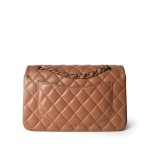 21P Caramel Lambskin Quilted Classic Flap Small LGHW - Image 5