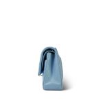 Pearly Blue Calfskin Classic Flap Medium Light Gold Hardware - Image 3